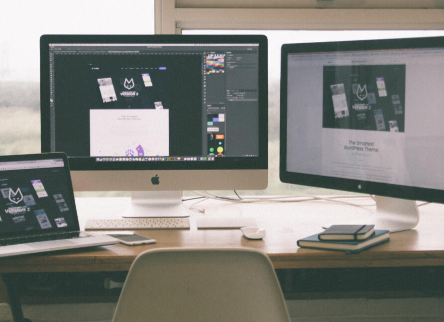 computers on a desk